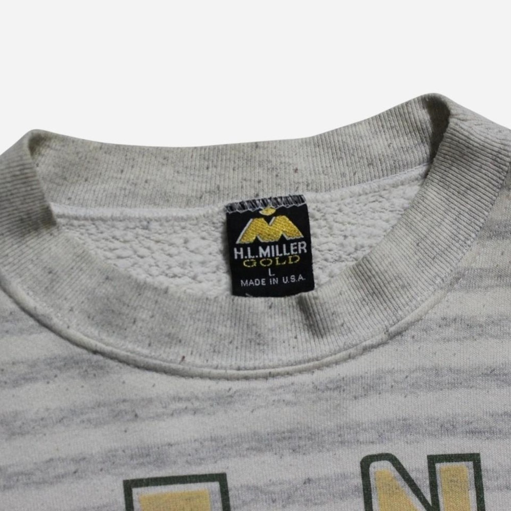 Mens Vintage 90s H.L. Miller Reno Skiing Striped Crewneck Sweatshirt - Picture 4 of 7